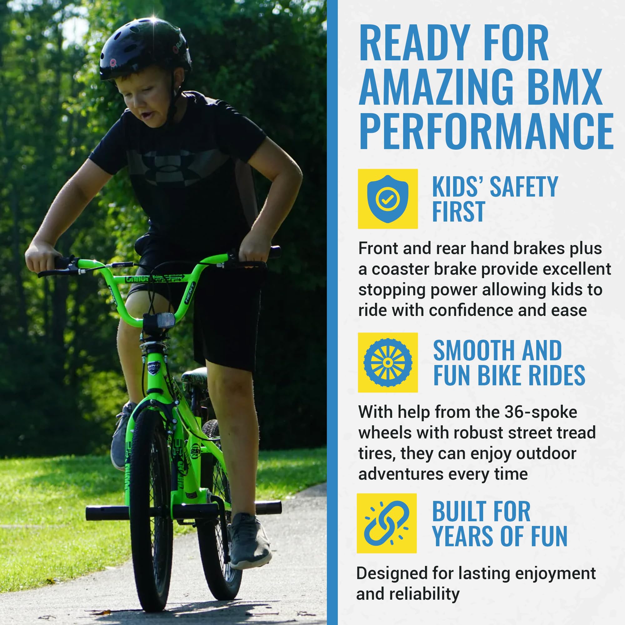 Razor High Roller 20-Inch BMX Freestyle Bike for Kids & Teens - Perfect for Stunts, Tricks, and Street Riding