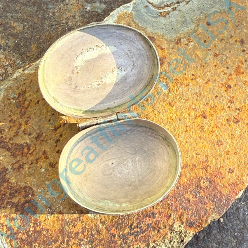 Vintage Mexican Sterling Silver & Dendritic Agate Pillbox - Elegant Jewelry Box for Women, Compact Case for Pills or Trinkets - Perfect Gift for Collectors & Travel Accessories