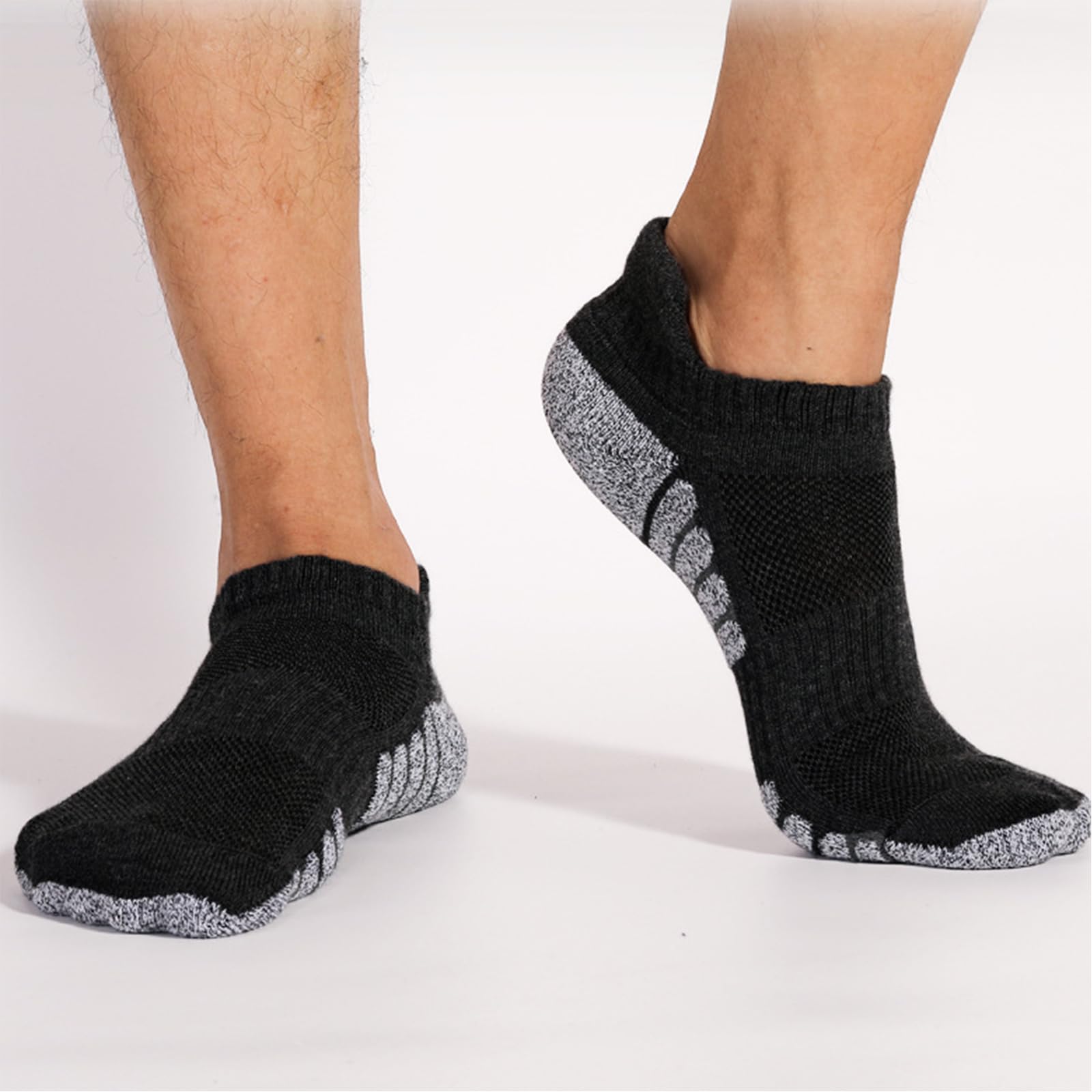 20 Pairs Men's Athletic Ankle Socks - Breathable Low Cut Running Socks with Cushion & Moisture Wicking - Perfect for Sports, Gym, Travel & Everyday Wear