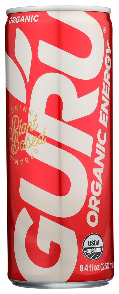 Guru Natural Energy Drink - Original Flavor - 8.4 fl.oz (Pack of 30) - Boost Energy & Focus for Workouts, Study & Daily Activities