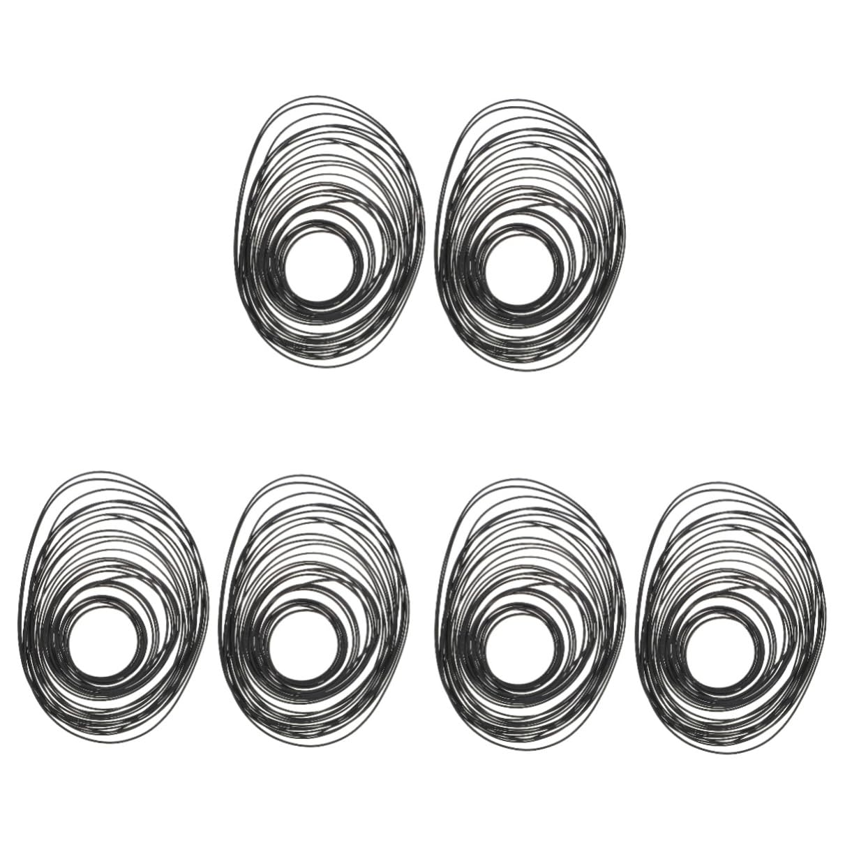 Uonlytech 6-Pack 130mm High-Resistance Rubber Cassette Tape Recorder Belts - Universal Replacement & Repair Accessories for Vintage Audio Players, Walkmans, and Boomboxes (Perfect for DIY Fixes & Retro Music Enthusiasts)