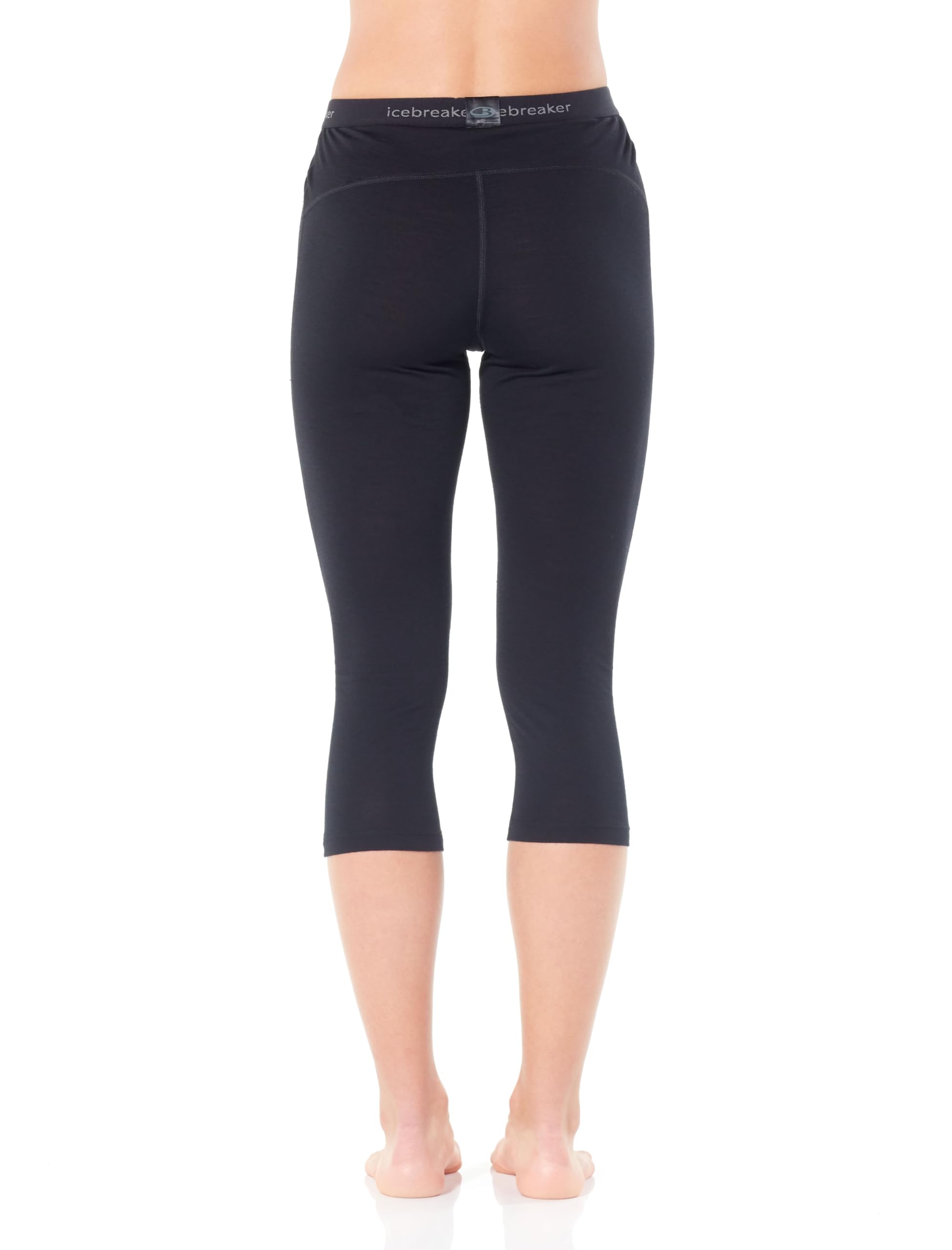 Icebreaker Merino Women's 200 Oasis Cold Weather 3/4 Leggings - Wool Base Layer Thermal Pants for Hiking, Skiing & Winter Outdoor Activities
