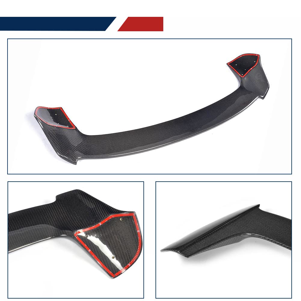 Carbon Fiber Roof Spoiler for Mazda 3 Axela Hatchback 4-Door 2014-2018 - High Gloss Rear Trunk Spoiler - Aerodynamic Window Lip - Factory Direct - Perfect for Street Racing & Car Shows