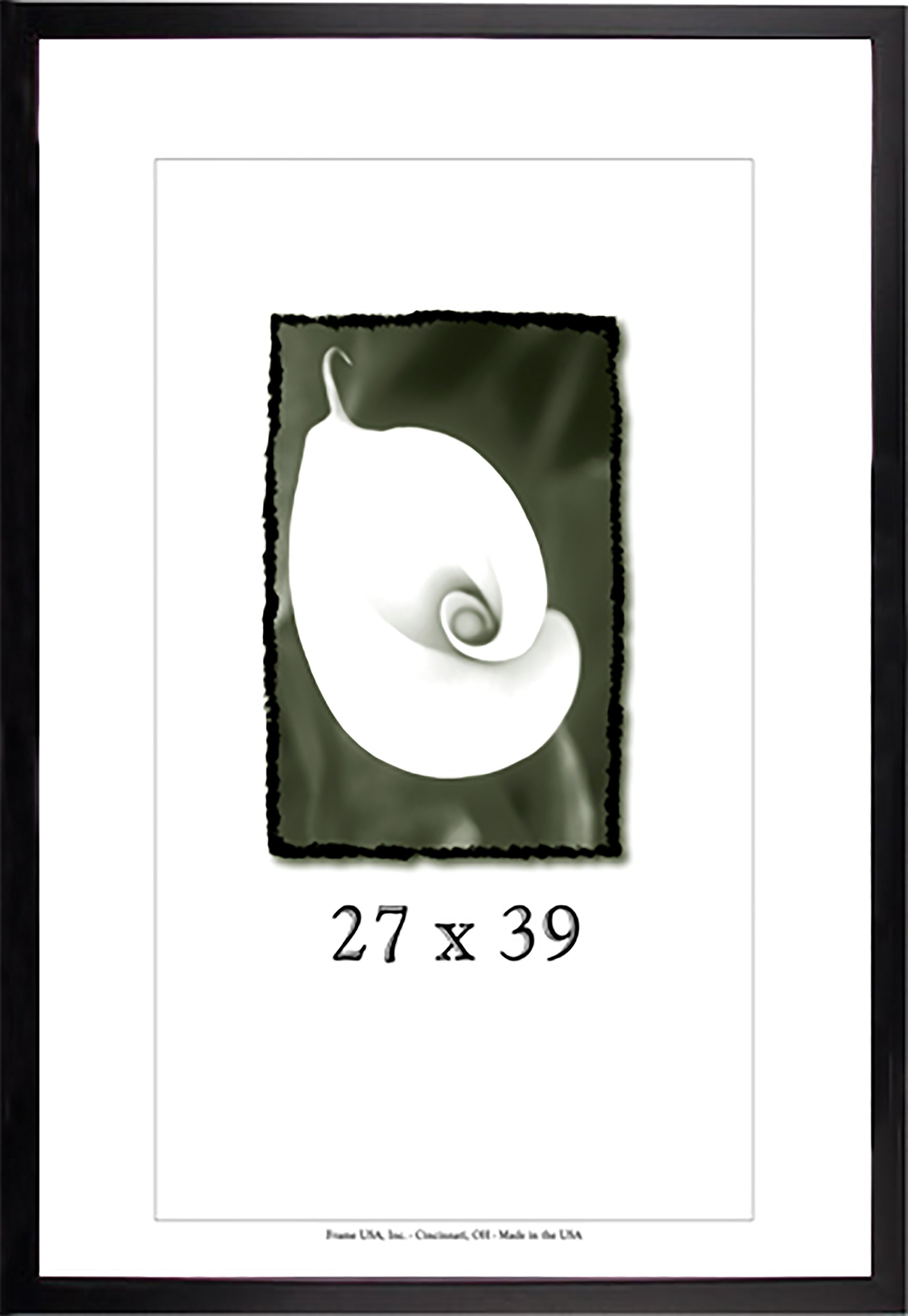 Frame USA Simply Poly Series 27x39 Polystyrene Poster Frames (Black) - Lightweight & Durable Wall Art Display for Home, Office, or Classroom Decor