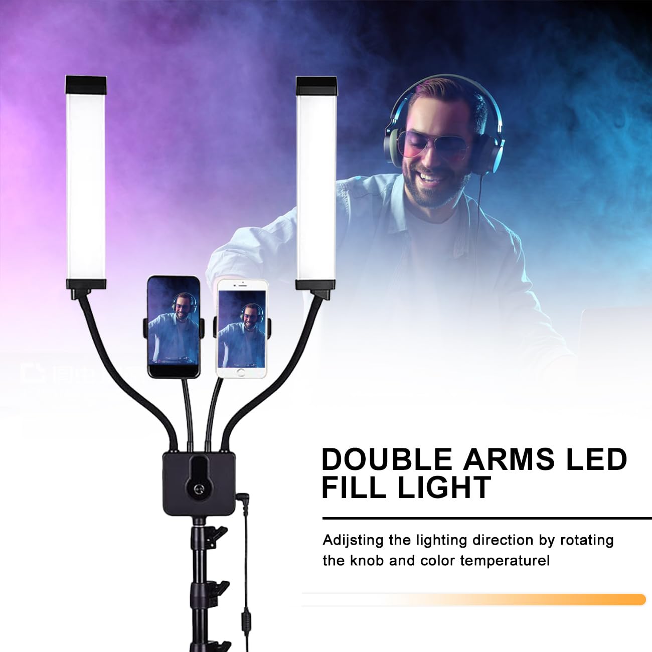 Professional 5800LM Lash Extension Lamp with Adjustable Tripod & Phone Holder - Perfect for Eyelash Extensions, Makeup, Tattoo, Photography & Video Recording - Ideal for Salons, Studios & Home Beauty Stations