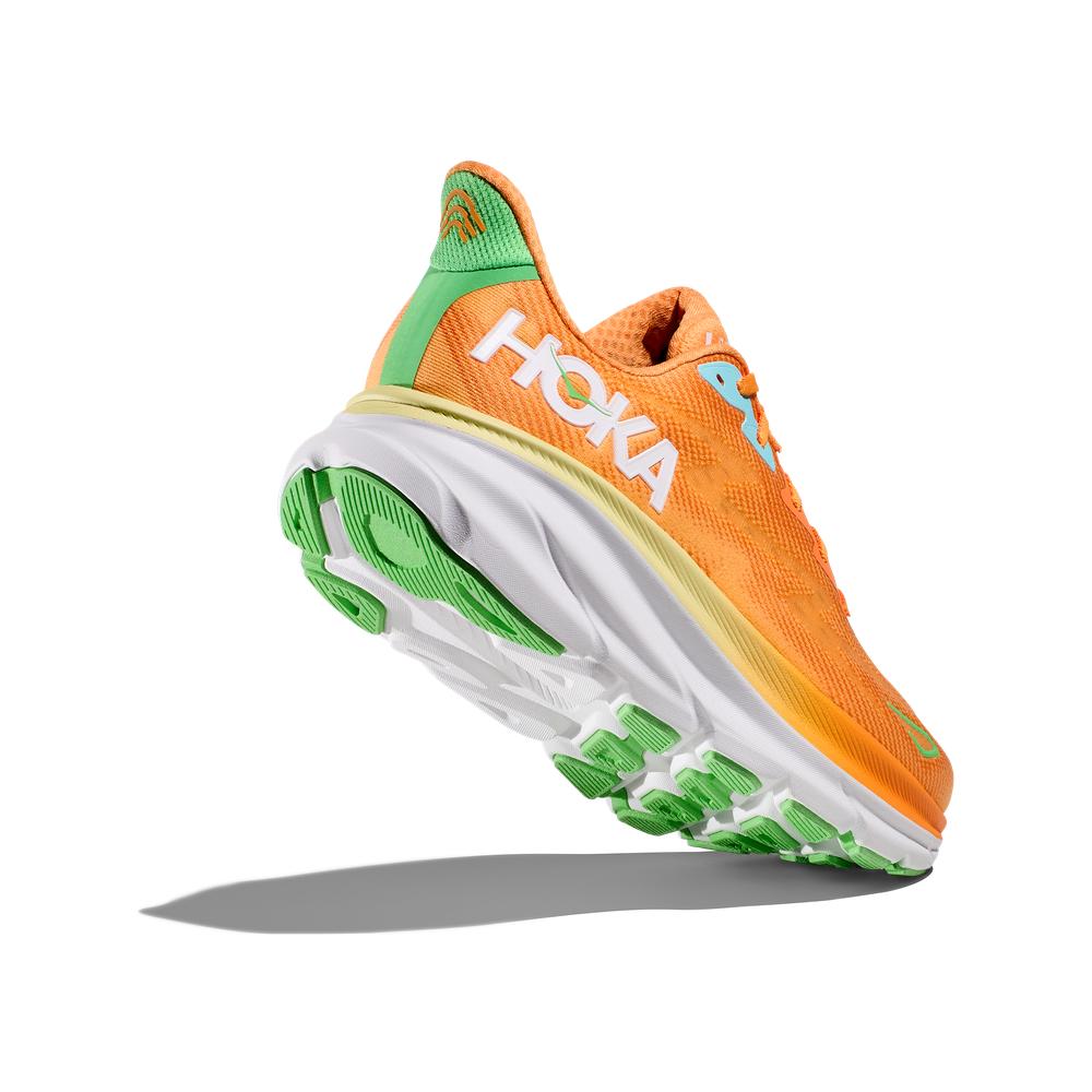 M Clifton 9 Solar Flare Sherbet Running Shoes - Lightweight Cushioned Trail Runners for Men - Perfect for Hiking, Jogging & Outdoor Adventures