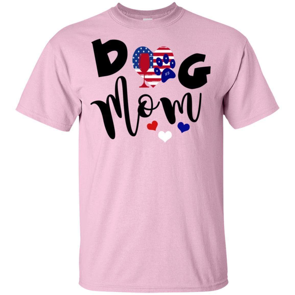 American Dog Mom Ultra Soft Cotton T-Shirt | WineyBitches.Co | Perfect for Pet Lovers, Dog Walks & Casual Outfits
