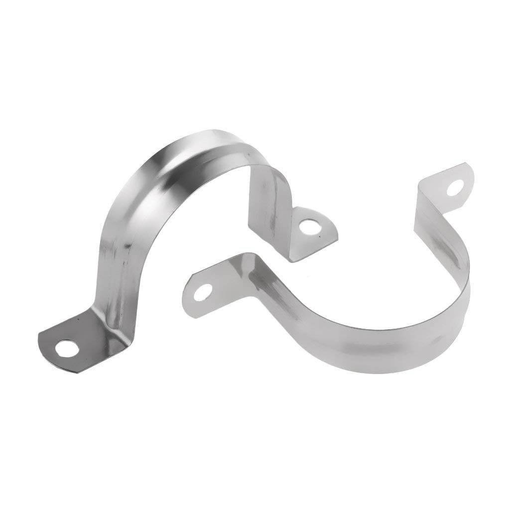 Stainless Steel U Strap Clamps - 2 Pack (40mm) for Pipe & Tube Support
