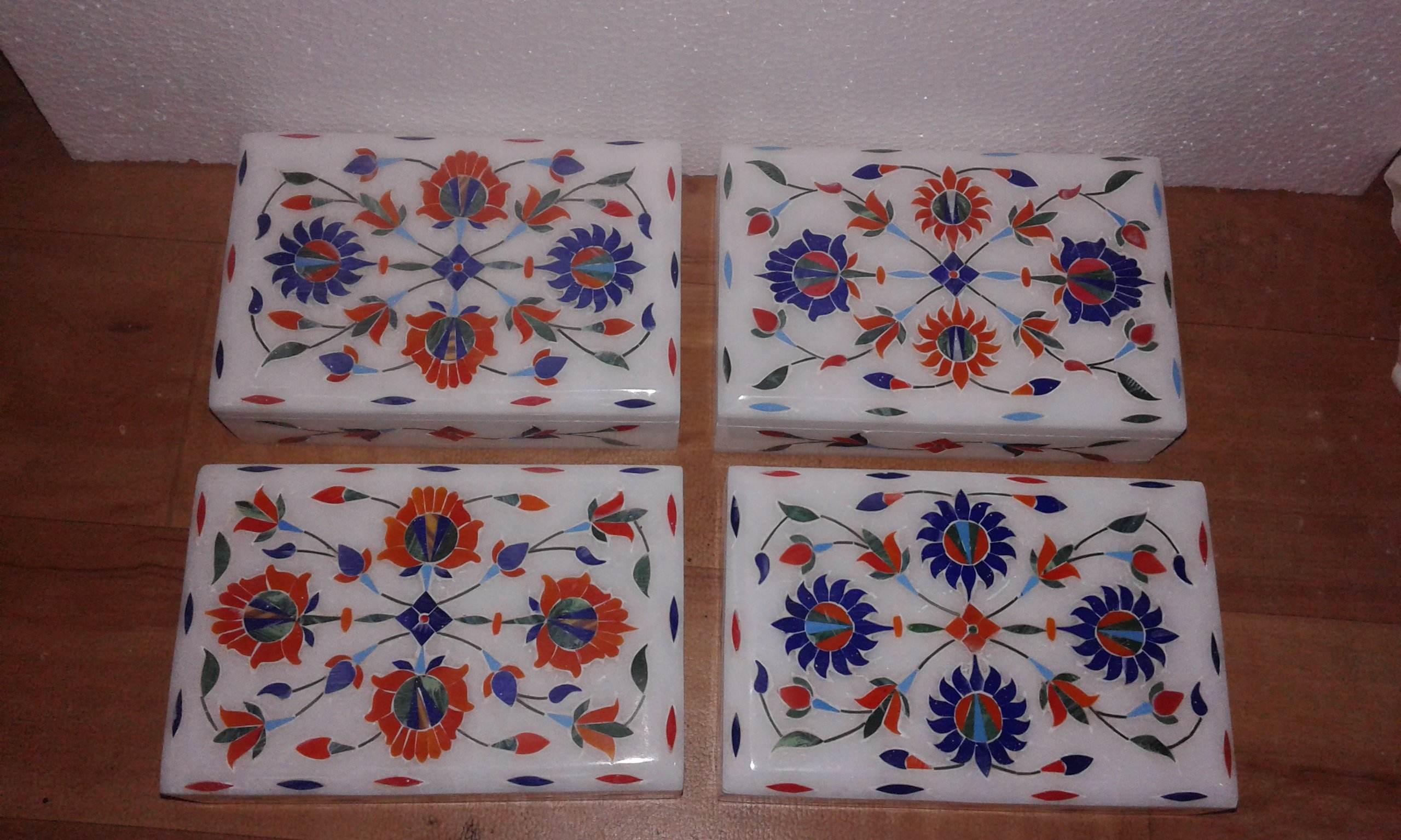 Elegant Marble Inlay Ring Box - 6