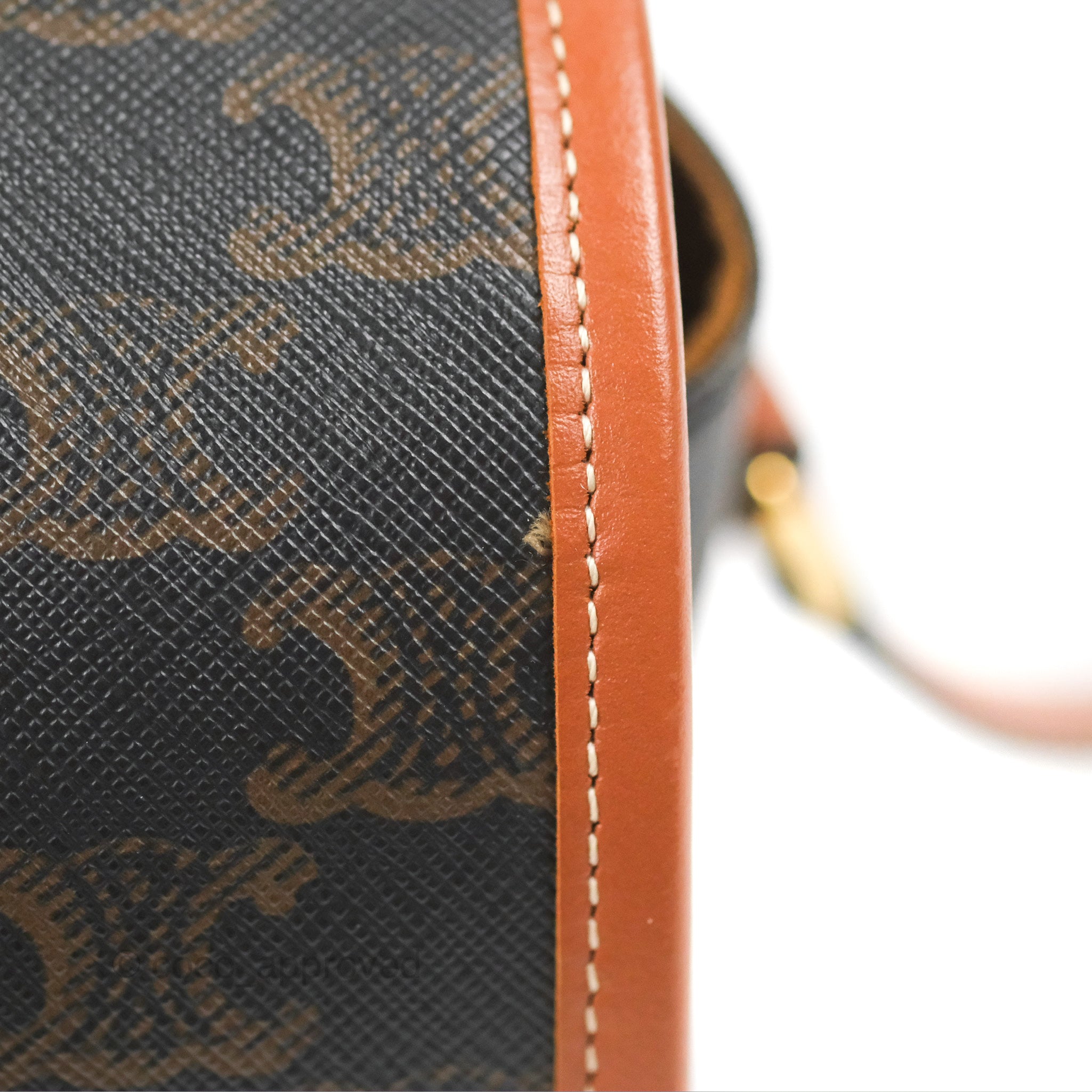 Celine Medium Triomphe Canvas Folco Bag in Tan - Luxury Crossbody Handbag for Women, Perfect for Work, Travel & Everyday Use