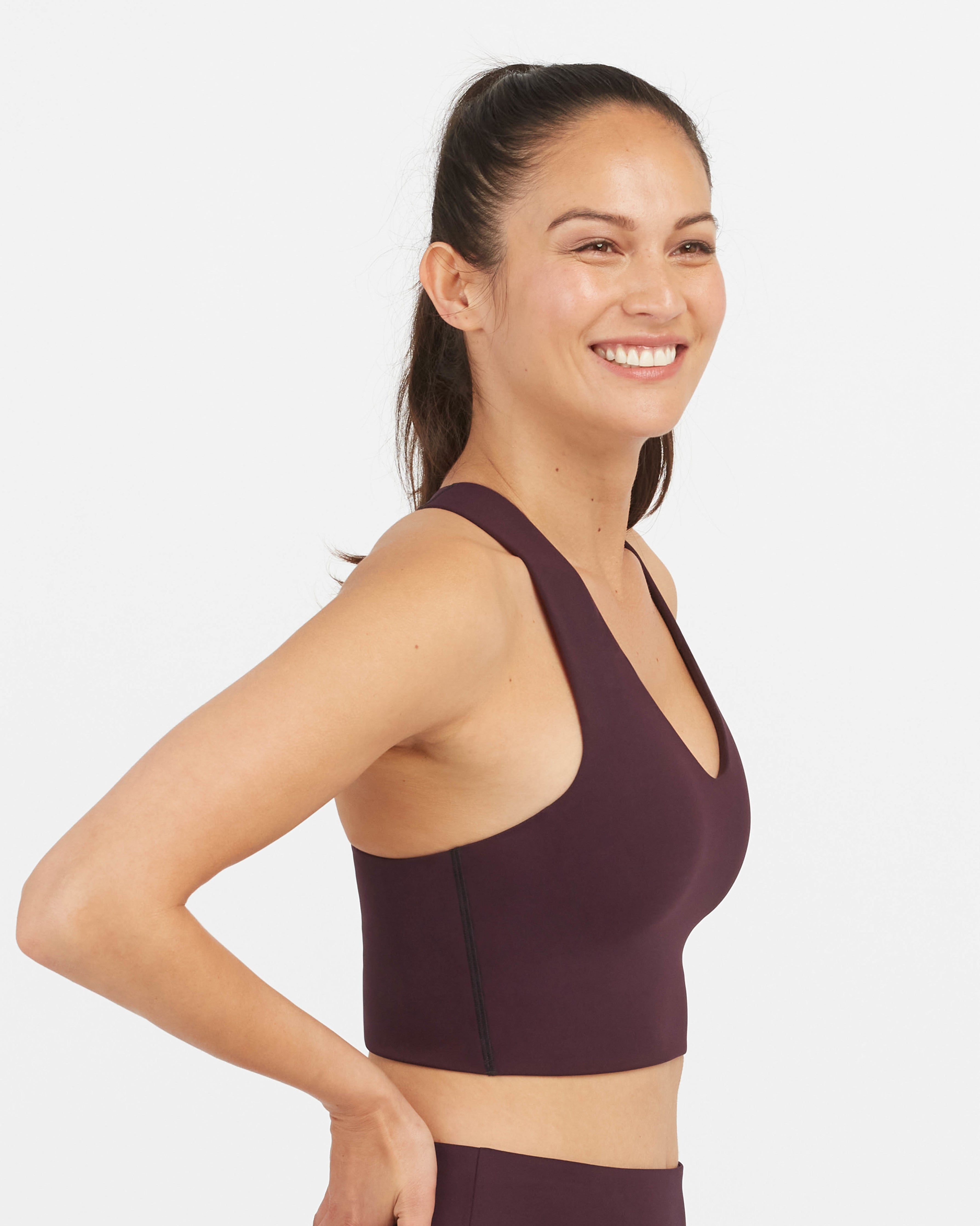 SPANX Shape™ Get Moving Longline Sports Bra - High Support Workout Bra for Women - Perfect for Running, Yoga & Gym