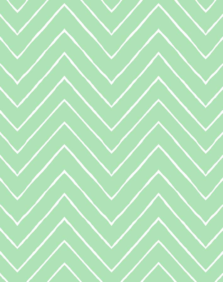 Frances Chevron Wallpaper by Wallshoppe - Premium Green Geometric Peel & Stick Wallpaper for Living Room, Bedroom, or Office Decor