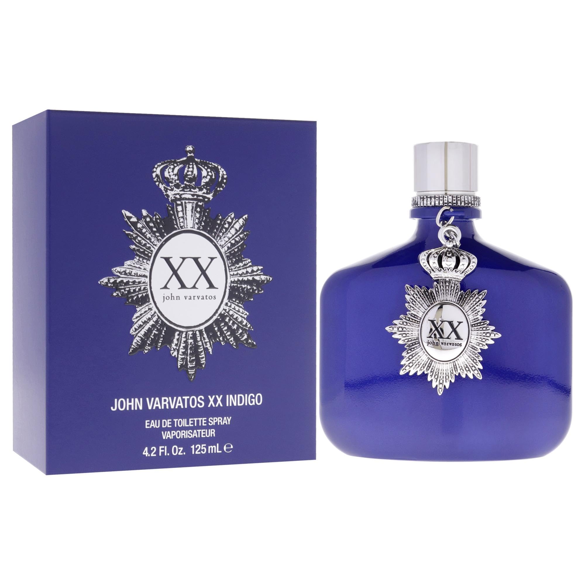 John Varvatos XX Indigo Men's Cologne Eau de Toilette Spray - Fresh Woody Scent for Day & Night Wear, Office & Date Night Fragrance