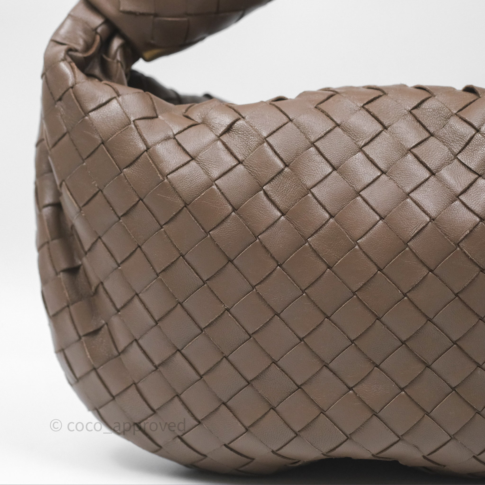 Bottega Veneta Small Jodie Bag in Brown Lambskin Leather with Gold Hardware - Luxury Crossbody Shoulder Bag for Women, Perfect for Date Night & Evening Events