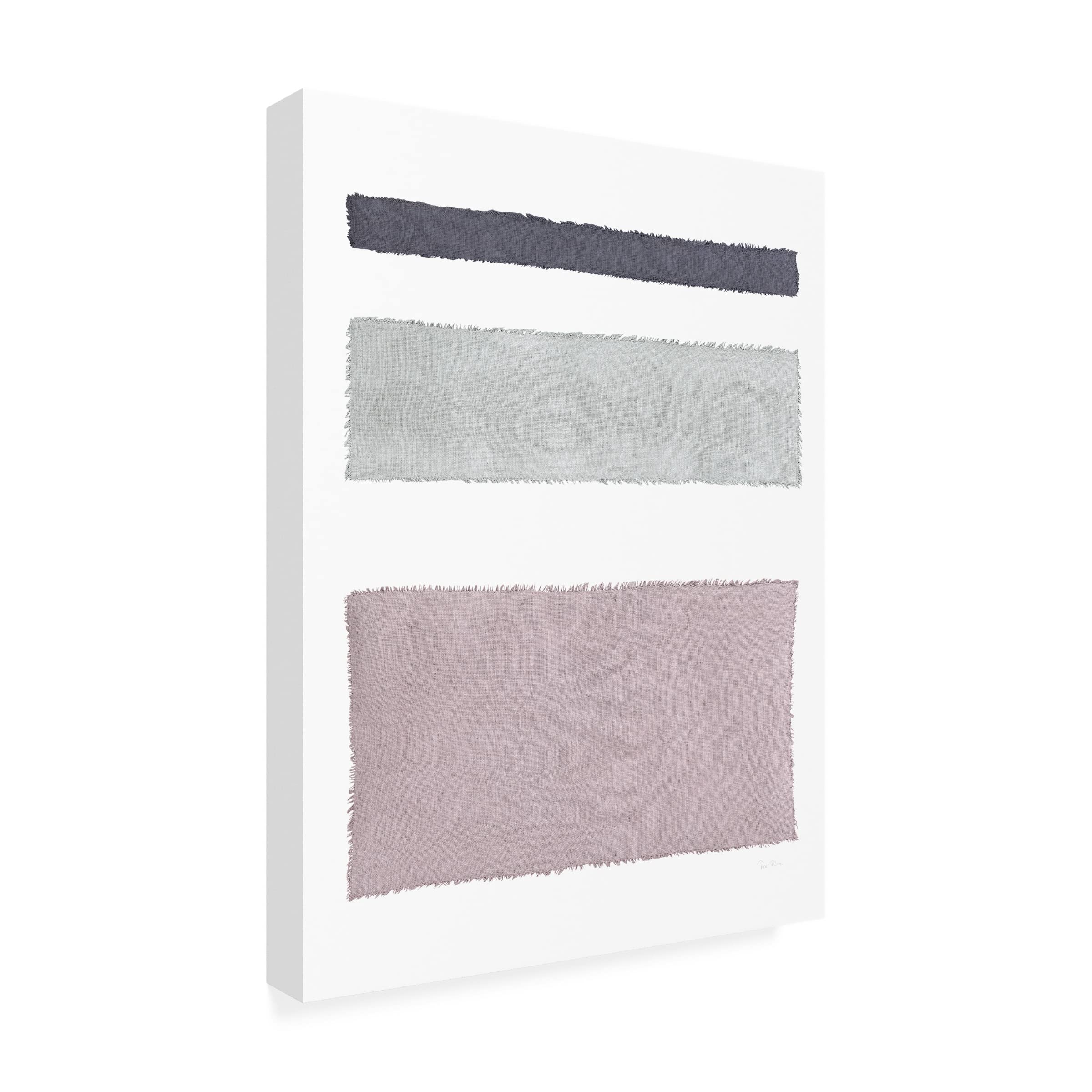 Piper Rhue 'Painted Weaving IV on White' Canvas Wall Art Print - Modern Abstract Painting for Living Room, Bedroom & Office Decor
