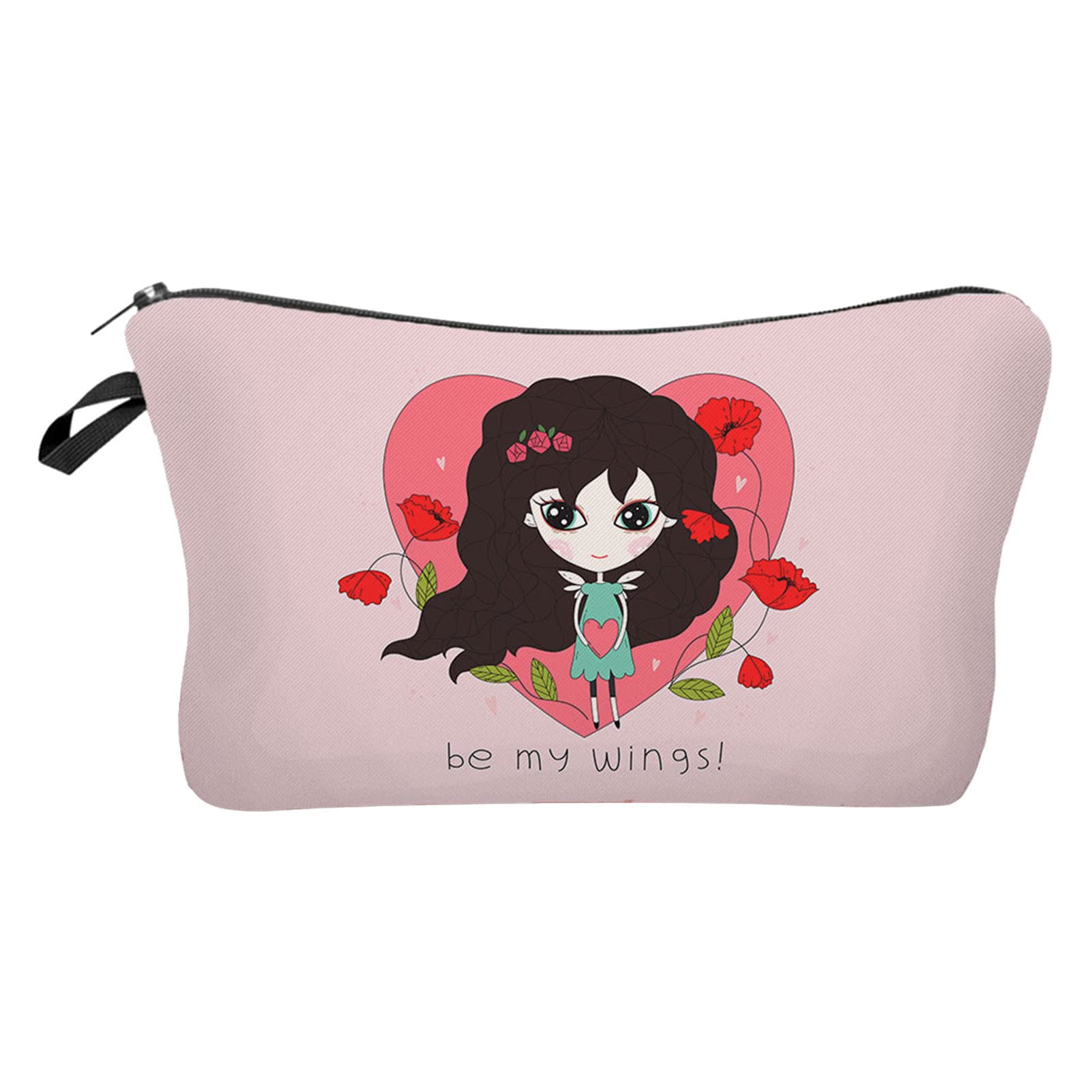 Cute Cartoon Print Waterproof Makeup Bag - Large Capacity Cosmetic Organizer for Travel & Daily Use | Perfect for Home, Office & Gym Storage