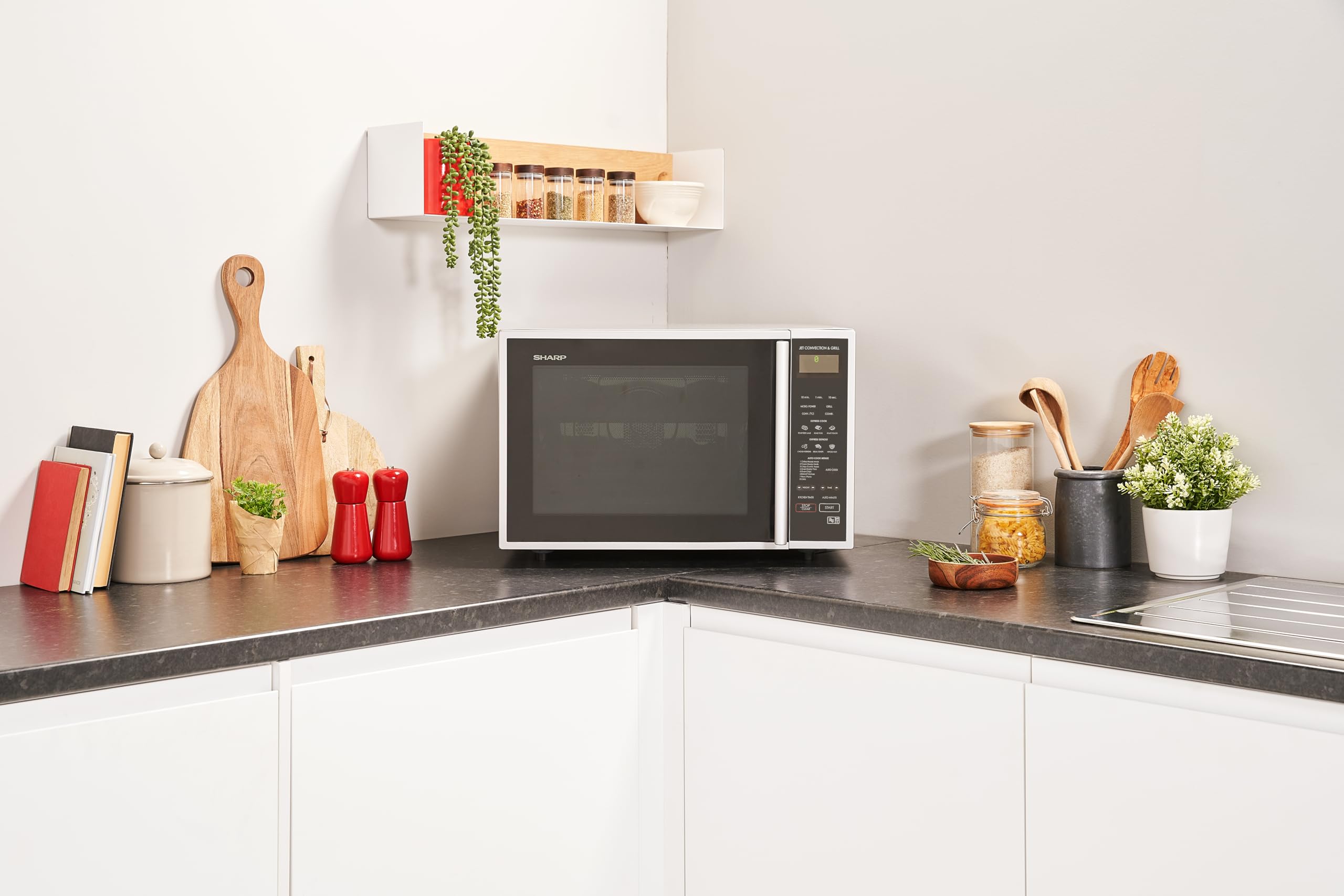 Sharp R959SLMAA 40L 900W Stainless Steel Combination Microwave Oven - Perfect for Small Kitchens, Dorms & Office Break Rooms