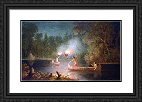 Black Ornate Wood Frame with Double Matting