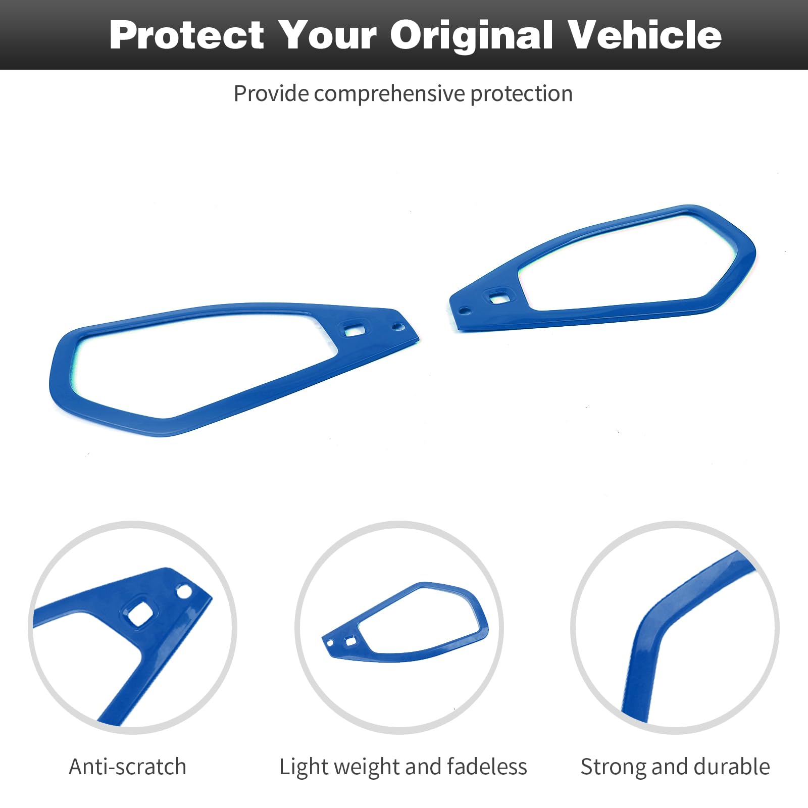 CheroCar Jeep Wrangler JL JLU & Gladiator JT Roof Speaker Cover Trim (2024+ Models) - Premium Blue Interior Accessories for Enhanced Sound & Style - Perfect for Off-Road Adventures & Car Audio Upgrades