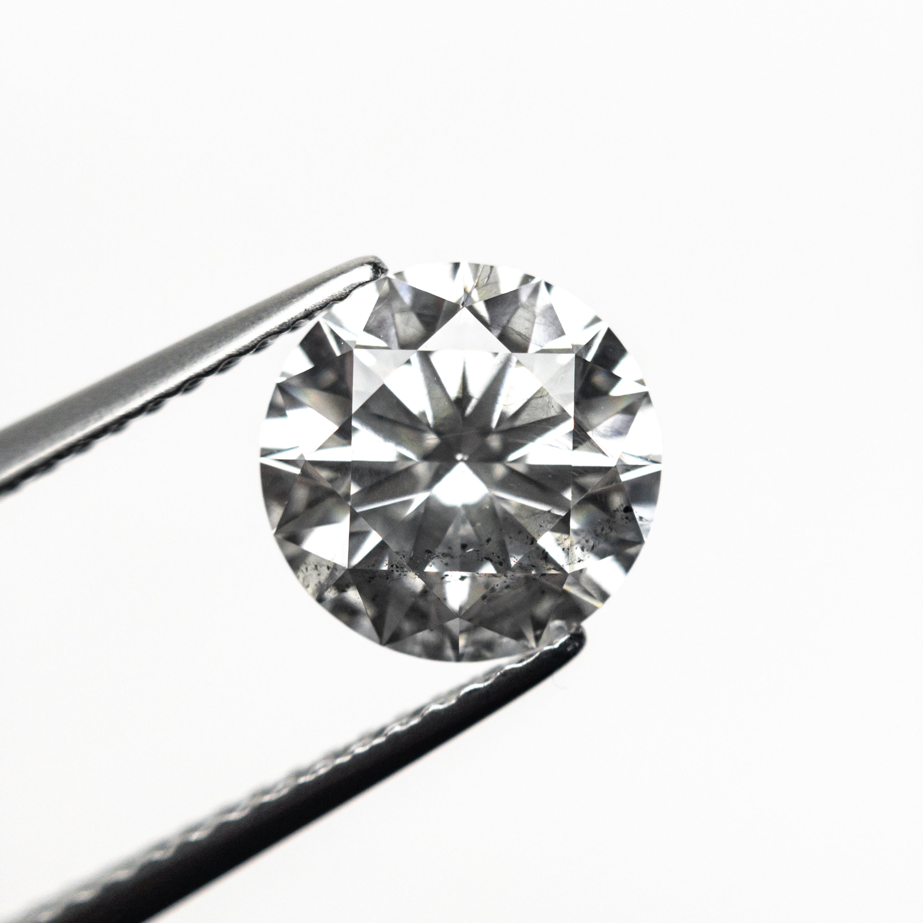 2.10ct Fancy Grey Round Brilliant Diamond - 8.18x8.15x5.06mm SI3 Clarity for Engagement Rings & Fine Jewelry