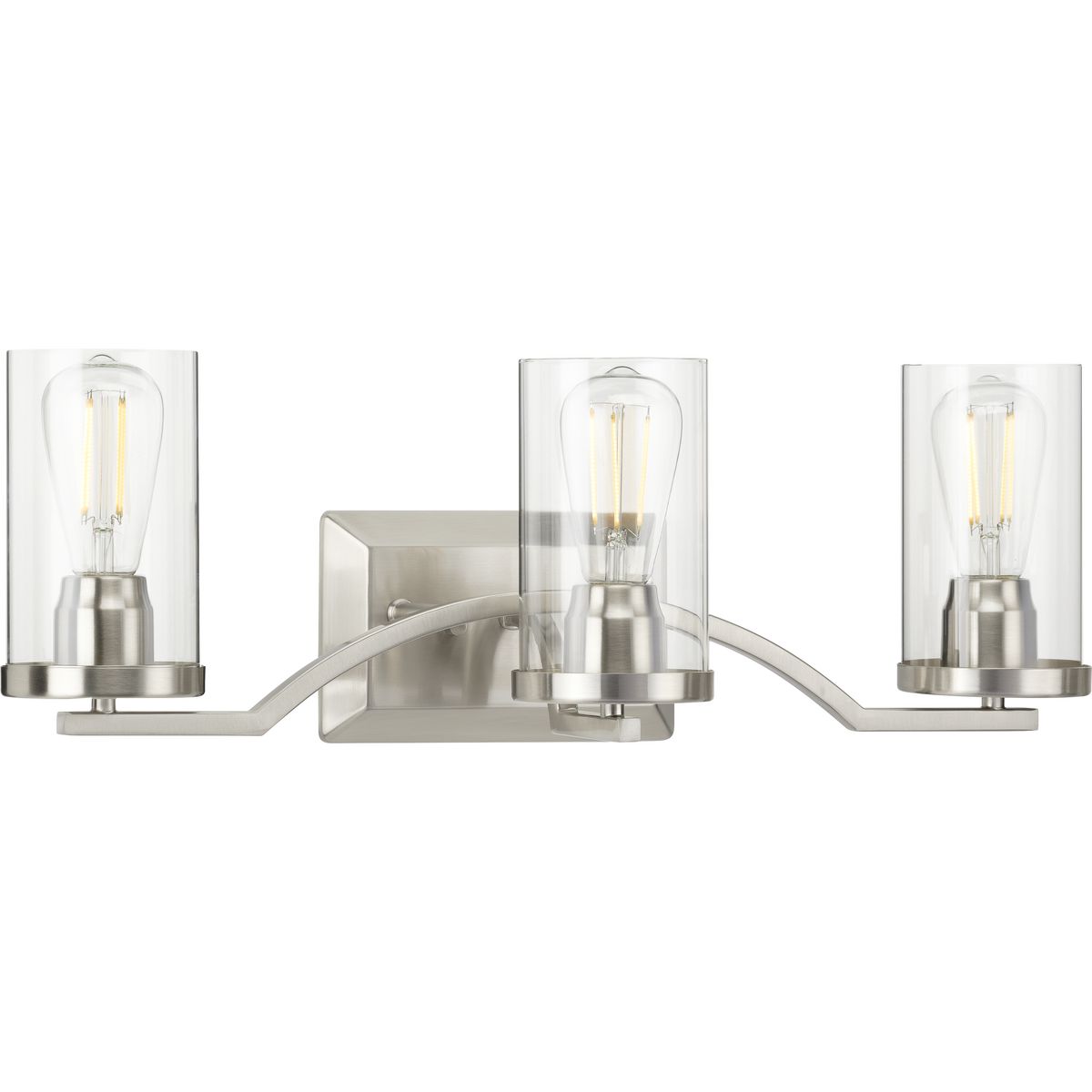 Lassiter Collection 3-Light Clear Glass Bathroom Vanity Light – Perfect for Modern Bathrooms, Powder Rooms, and Spa-Like Retreats