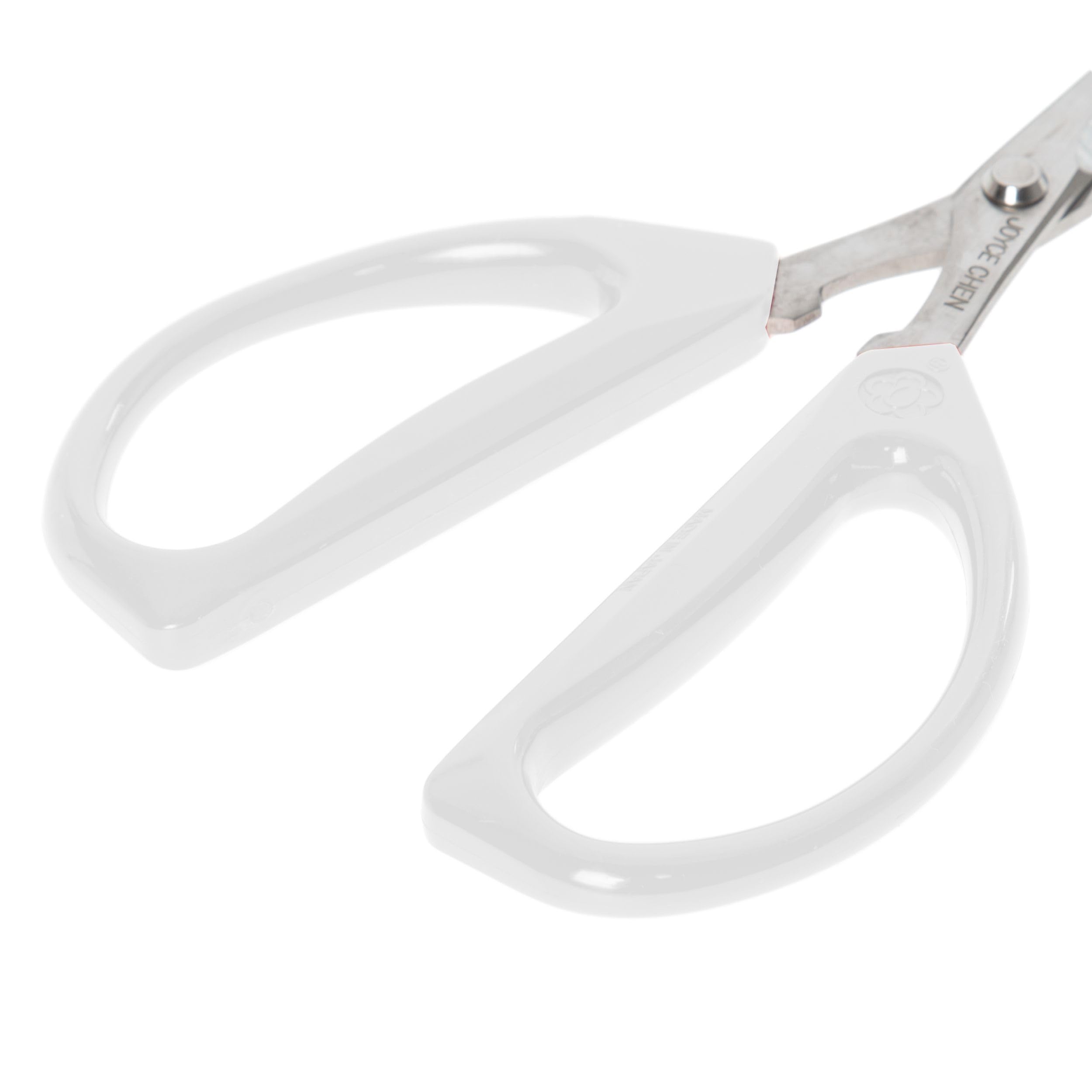 Joyce Chen Original Unlimited Kitchen Scissors - Heavy Duty Multi-Purpose Kitchen Shears with Ergonomic Comfort Grip - Perfect for Cutting Meat, Herbs, Poultry & Packaging - Dishwasher Safe White Kitchen Tool (2.0)