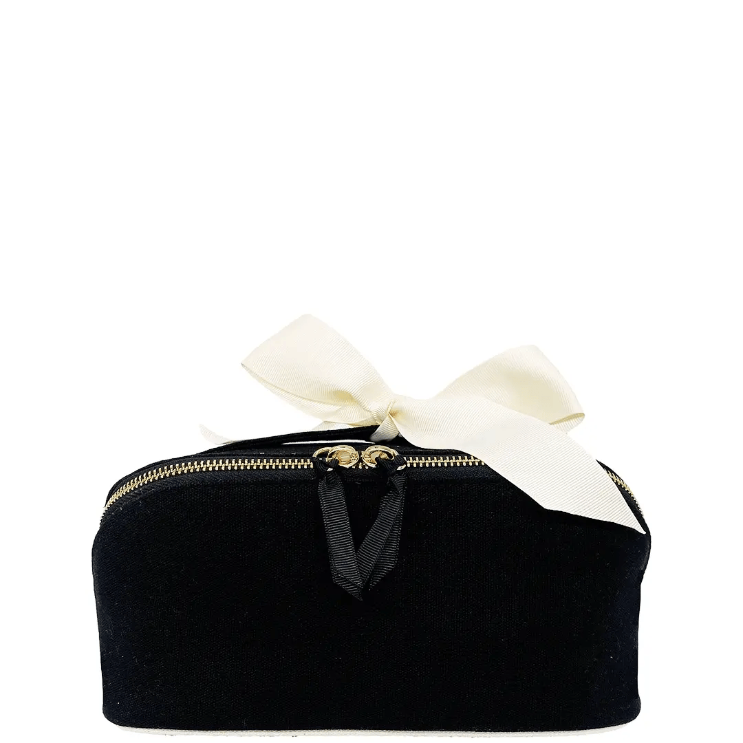 Black Accordion Box Makeup & Toiletry Organizer - Travel Cosmetic Case for Women, Perfect for Home, Office & Vacation Storage