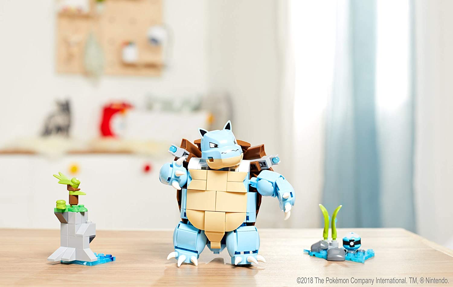 MEGA CONSTRUX Pokemon Blastoise Building Set FPM99 - Creative STEM Toy for Kids, Perfect for Collectors & Pokemon Fans | Birthday Gifts, Room Decor, and Interactive Play