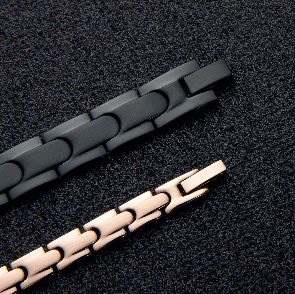 Wolentty His and Hers Couples Bracelets - Stainless Steel Matching Love Bracelets for Couples, Long Distance Relationship Gifts, Anniversary & Valentine's Day Presents - Perfect for Romantic Dates, Proposals, and Special Occasions