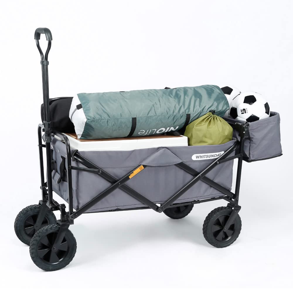 WHITSUNDAY Collapsible Folding Utility Wagon Cart with 8
