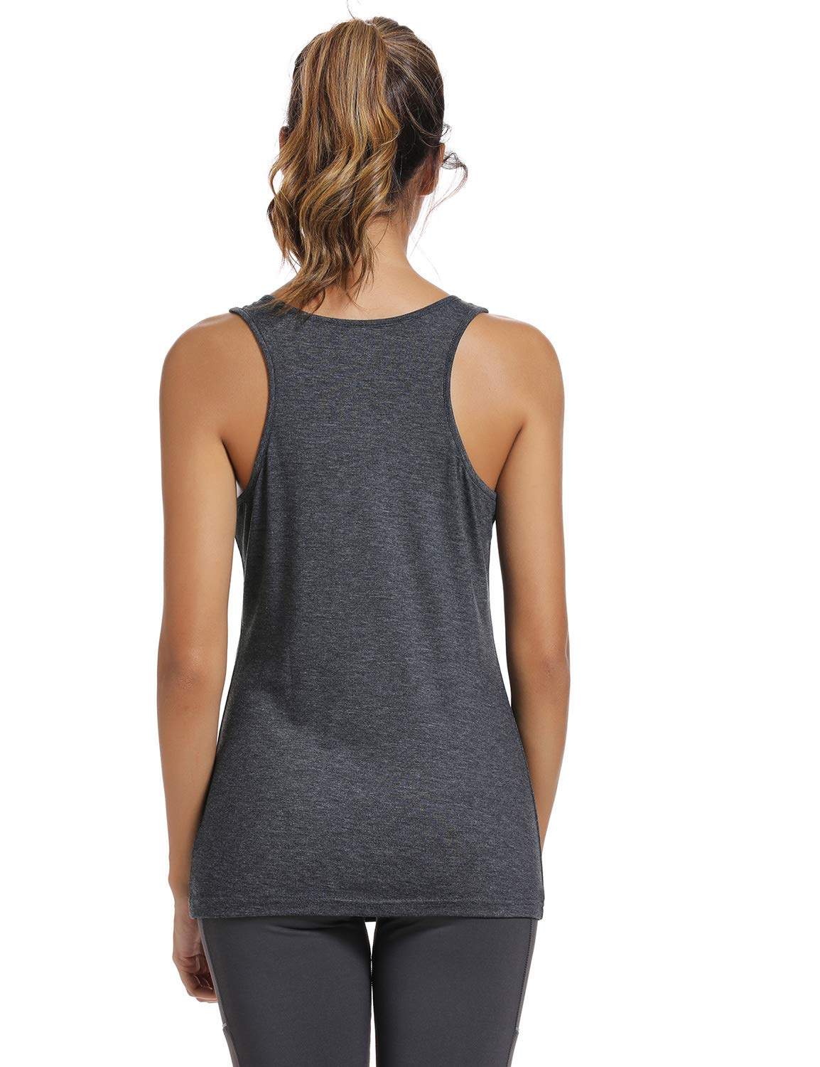 FANNOO Women's Workout Tank Tops - Funny Gym Motivational Graphic Racerback Sleeveless Shirts for Fitness & Weightlifting - Perfect for Yoga, Running and Gym Training
