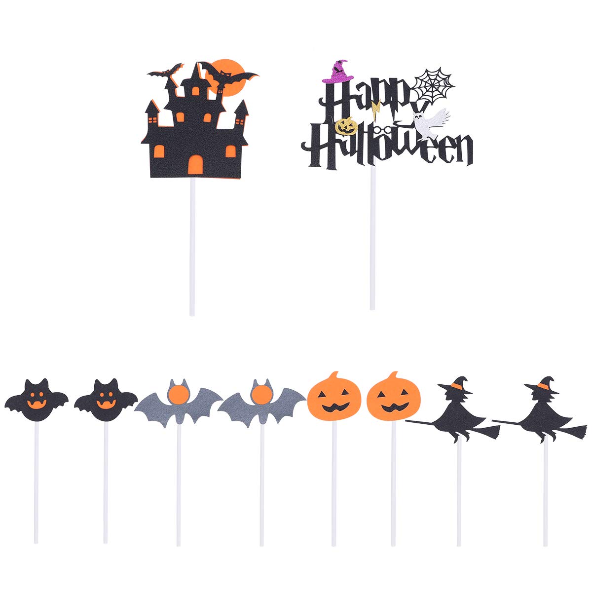 Halloween Cupcake Toppers - Scary Cake Decorations for Halloween Party Supplies | Perfect for Halloween Desserts, Birthday Cakes & Spooky Party Decor