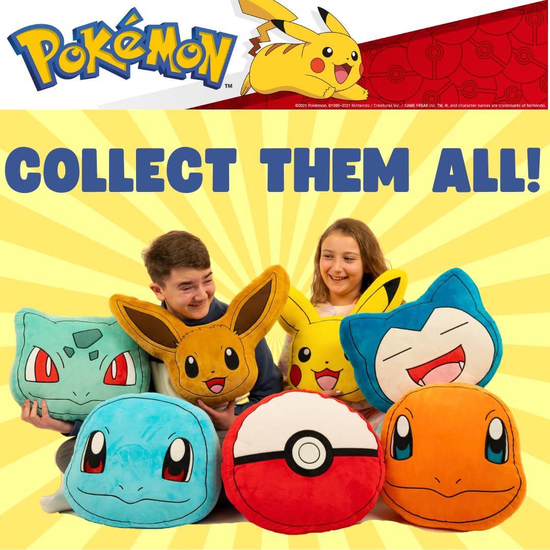 Franco Anime Gaming Bedding Super Soft Cozy Plush Decorative Pillow - Pikachu Design, One Size (18x18 inches) - Perfect for Anime Fans, Gaming Rooms & Home Decor