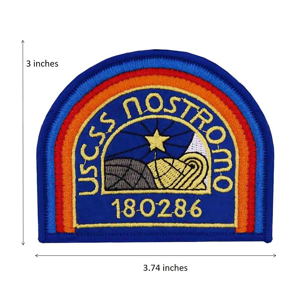 USCSS NOSTROMO Embroidered Iron-On Patches for Halloween Costumes, DIY Sewing, Jacket & Backpack Decoration - Perfect for Cosplay, Movie Fans, and Alien Themed Parties