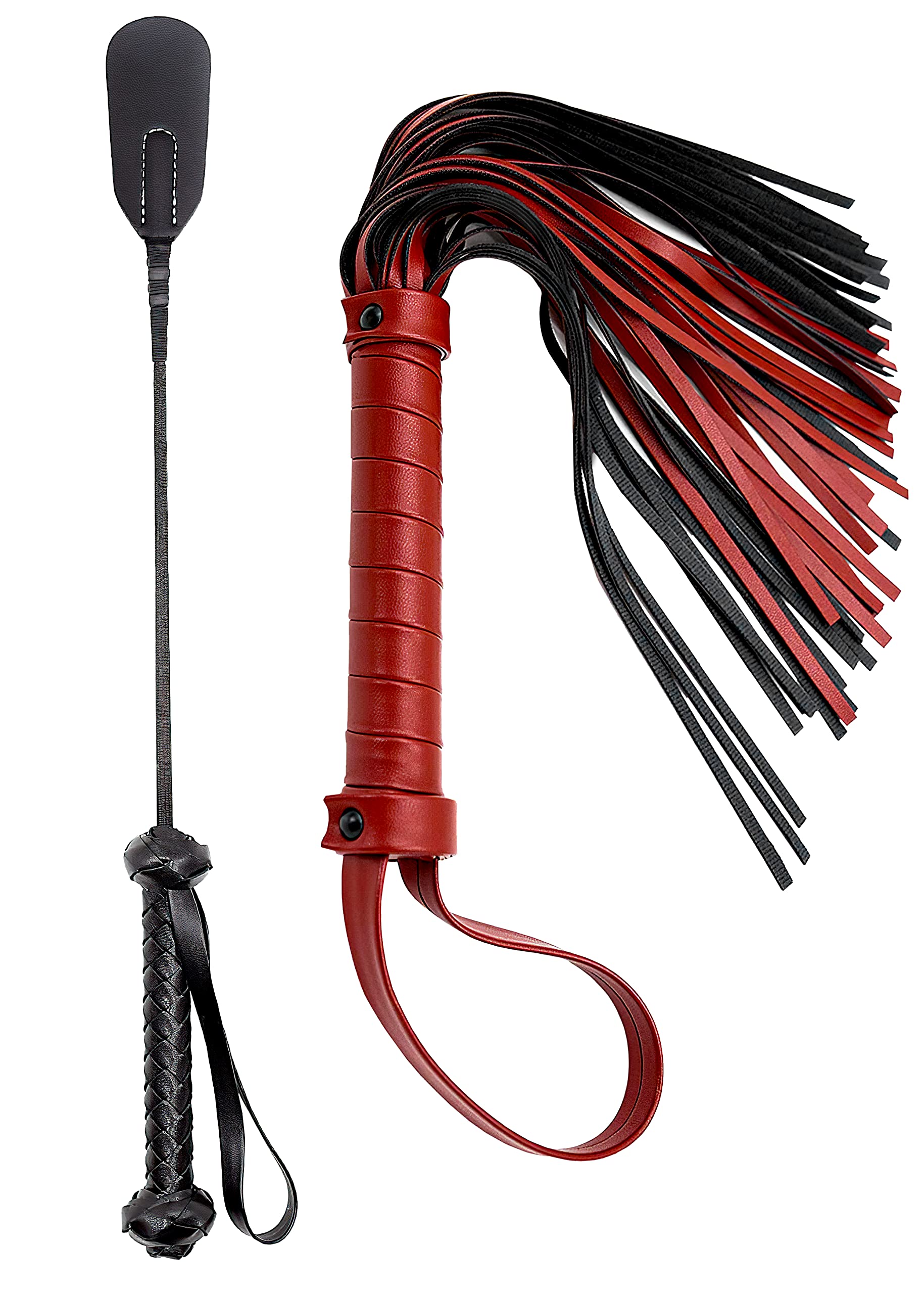 BDSM Spanking Crop - Adult Flogger Whip for Couples, Fetish & Bondage Play - Premium SM Toy for Bedroom & Dungeon Scenes