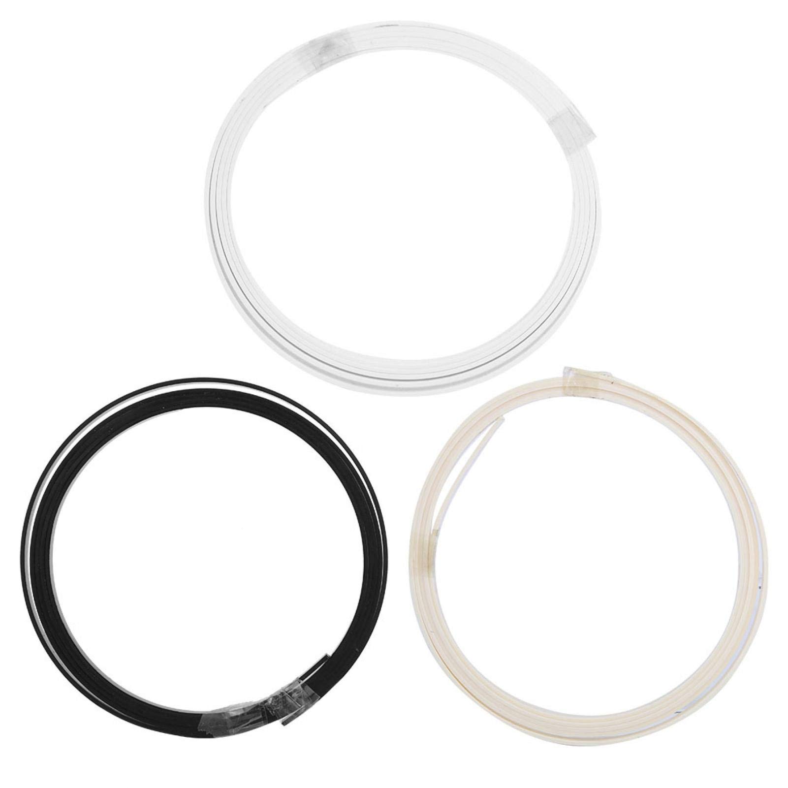3 Pcs Guitar Edge Strip - Celluloid Guitar Binding & Purfling Strip for Acoustic & Electric Guitars - Decorative Instrument Accessories for DIY Repair & Customization - Perfect for Luthiers & Musicians