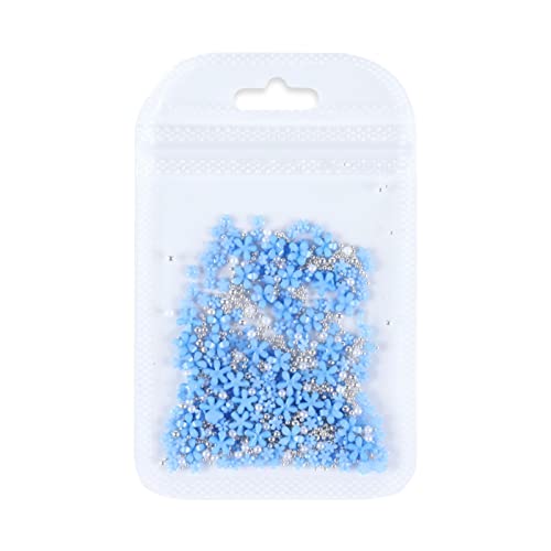 200 Pcs Silver & Gold 5-Petal Acrylic Flower Nail Charms with Pink Crystal Beads - 3D Cute Nail Art Decorations for DIY Manicure, Wedding, Party, and Special Occasions