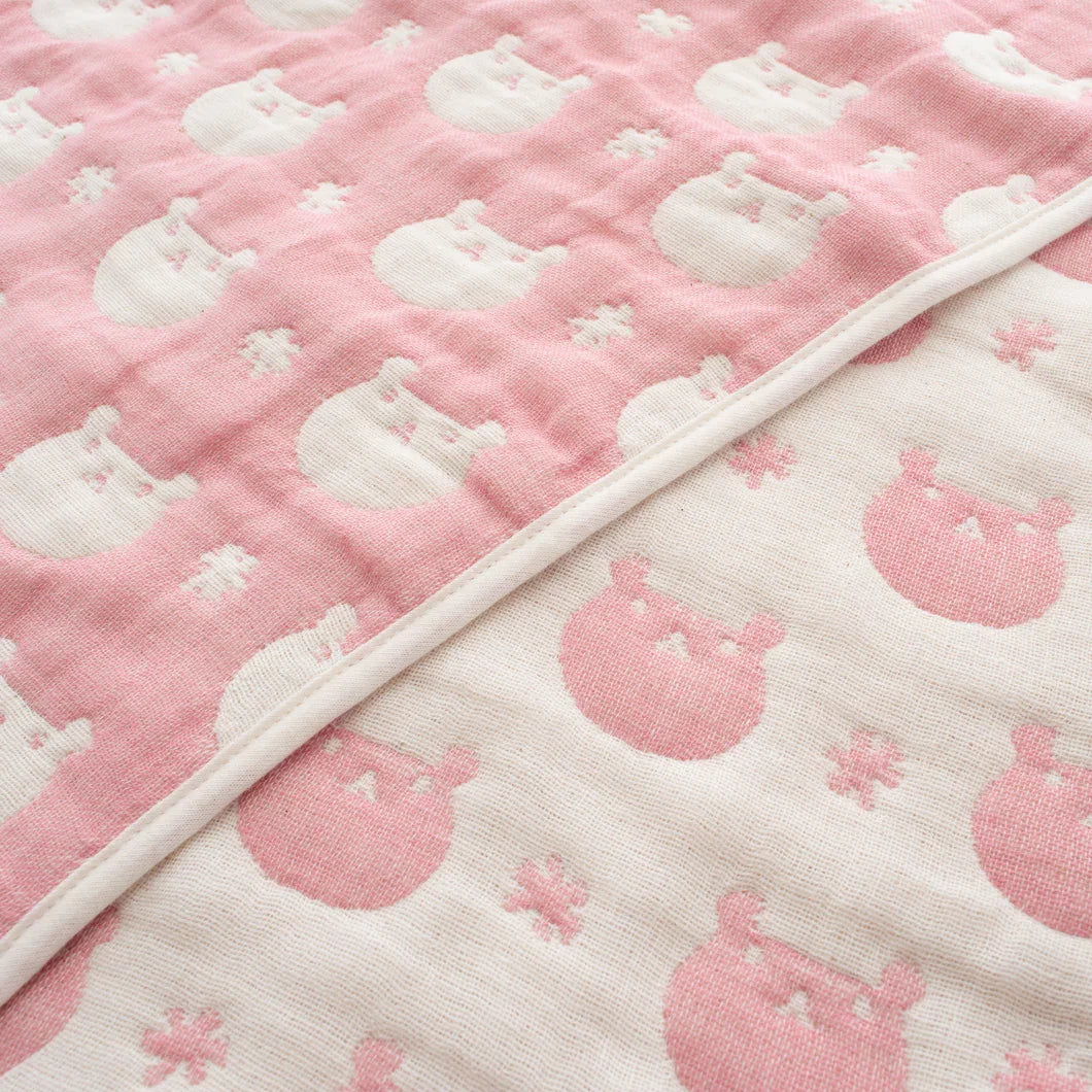 Premium Hartwell Imabari 6-Layer Muslin Swaddle Blanket with Hood - 80cm Soft Baby Wrap for Newborns | Perfect for Swaddling, Nursing & Stroller Use