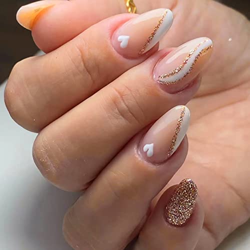 White & Glitter Gold