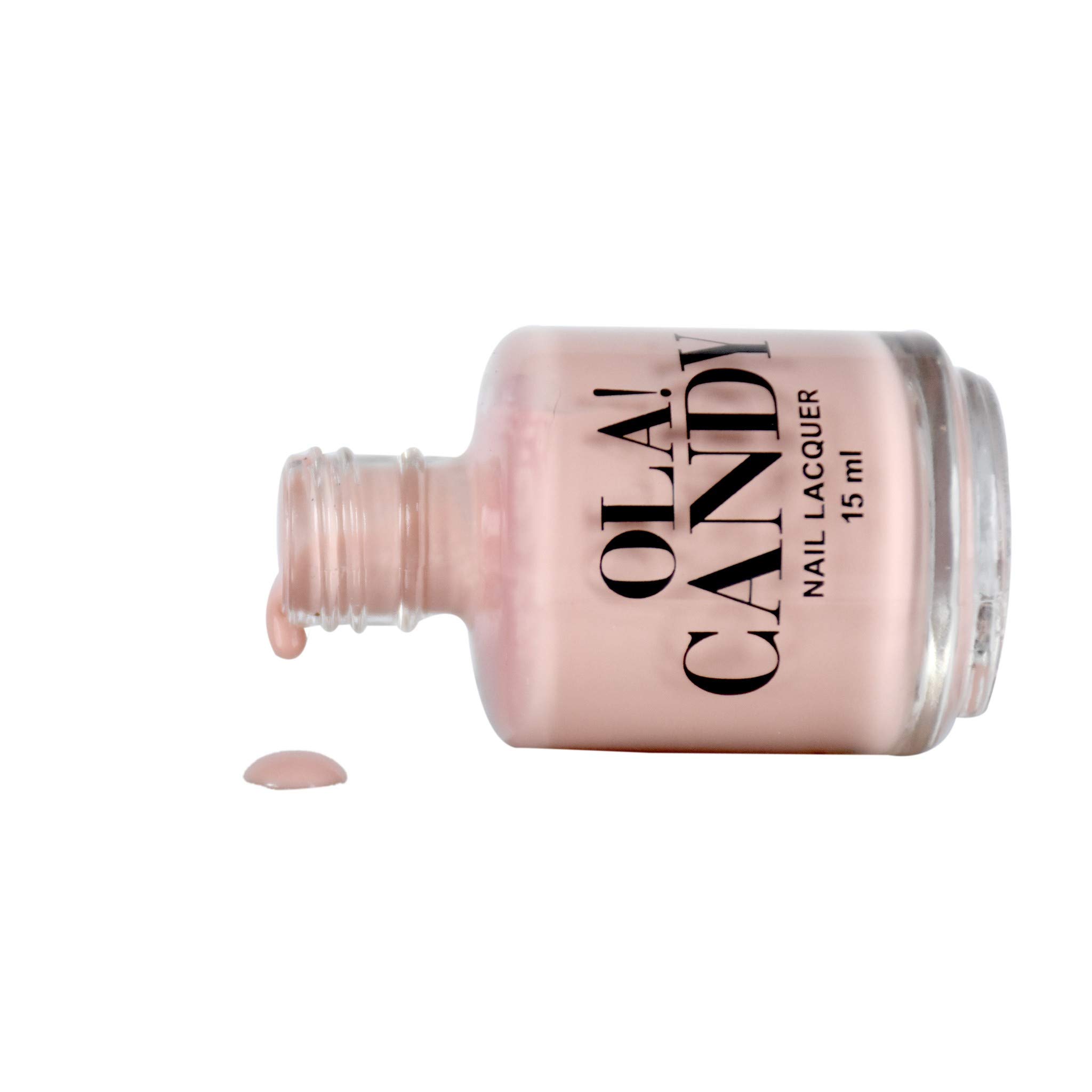 Ola Candy Nail Polish - Coral Pink Glossy Finish (15ml) - Long Lasting Vegan Nail Lacquer for Manicure & Pedicure | Perfect for Parties, Weddings, and Everyday Wear