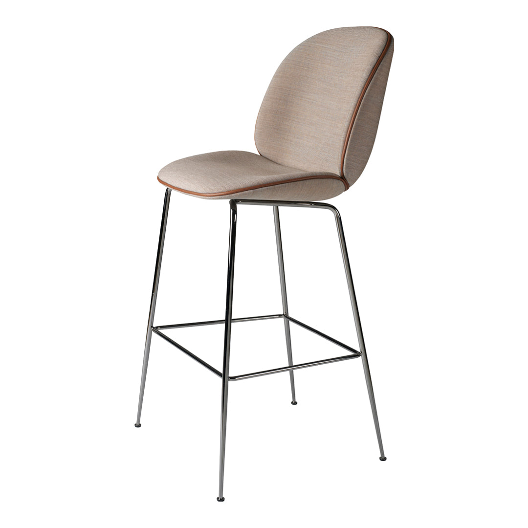 Beetle Bar Chair - Fully Upholstered Counter Stool with Back Support | Modern Kitchen Island Seating, Breakfast Nook & Home Bar Decor
