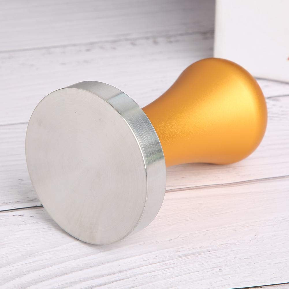 Premium 58mm Gold Detachable Espresso Tamper - Stainless Steel Barista Coffee Powder Pressing Tool - Perfect for Home & Professional Coffee Brewing, Espresso Machine Accessories