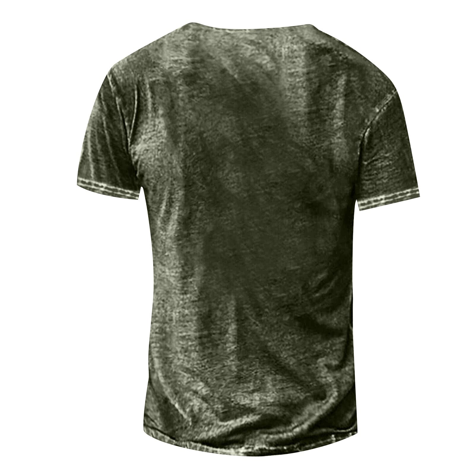 Men's Short Sleeve Henley Shirts - Casual Graphic Acid Washed Streetwear T-Shirts | Lightweight Workout Tee for Gym, Running & Everyday Wear
