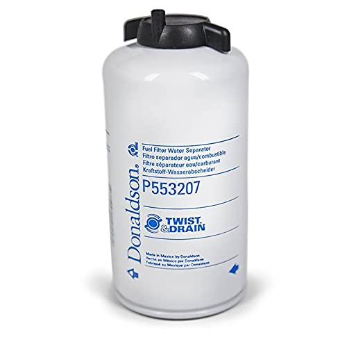 Donaldson P553207 Fuel Filter Water Separator - Spin-On Twist & Drain Design for Diesel Engines - Heavy Duty Replacement Filter for Trucks, Tractors & Marine Applications - Set of 3 Filters