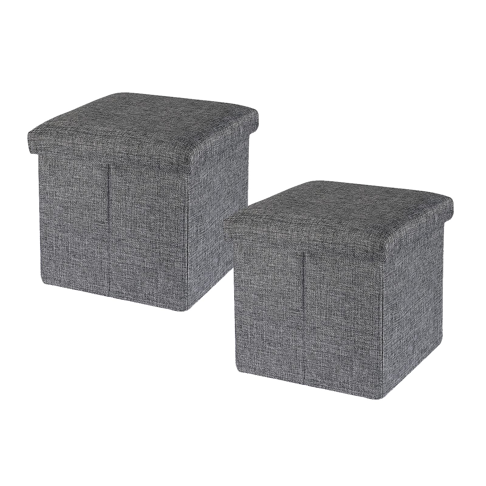 Foldable Storage Ottoman Footrest with Memory Foam Lid - 11.8
