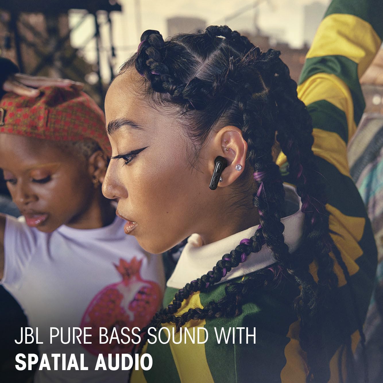JBL Tune Flex 2 True Wireless Earbuds with Active Noise Cancelling, Spatial Audio & Smart Ambient Mode - 6 Mics for Crystal Clear Calls, 48H Battery Life, IP54 Waterproof (Teal) | Perfect for Commuting, Workouts & Travel