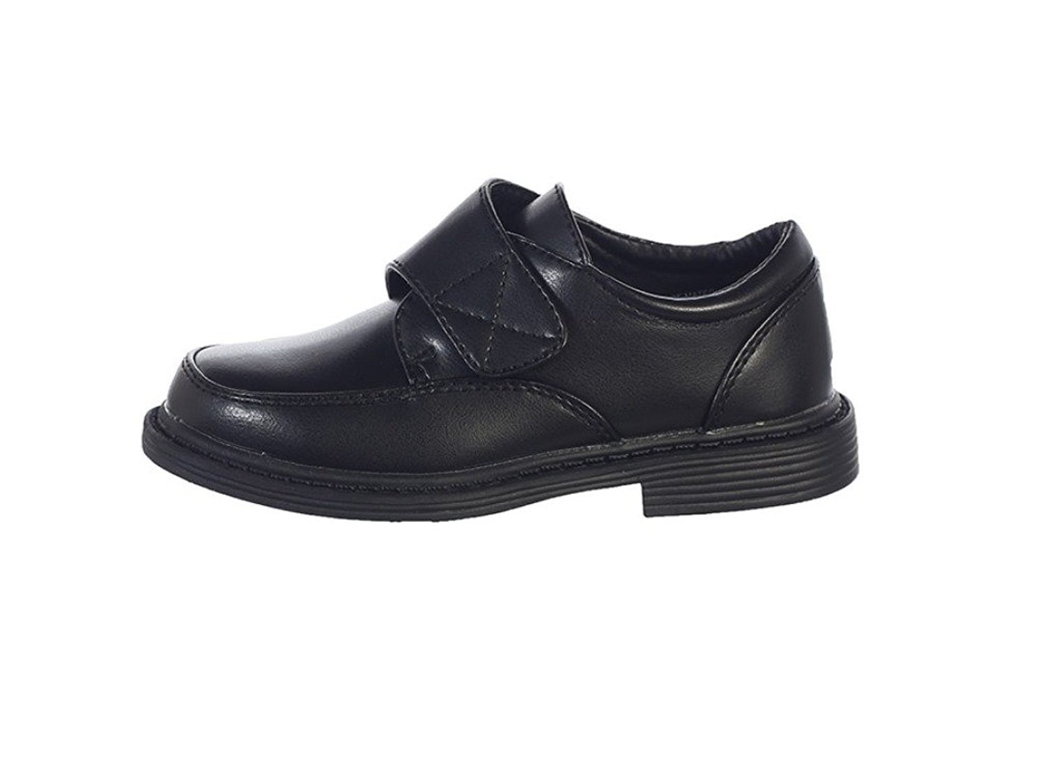 Boys Matte Dress Shoes with Velcro Strap - Comfortable Formal Shoes for Kids - Perfect for Weddings, School Events & Special Occasions