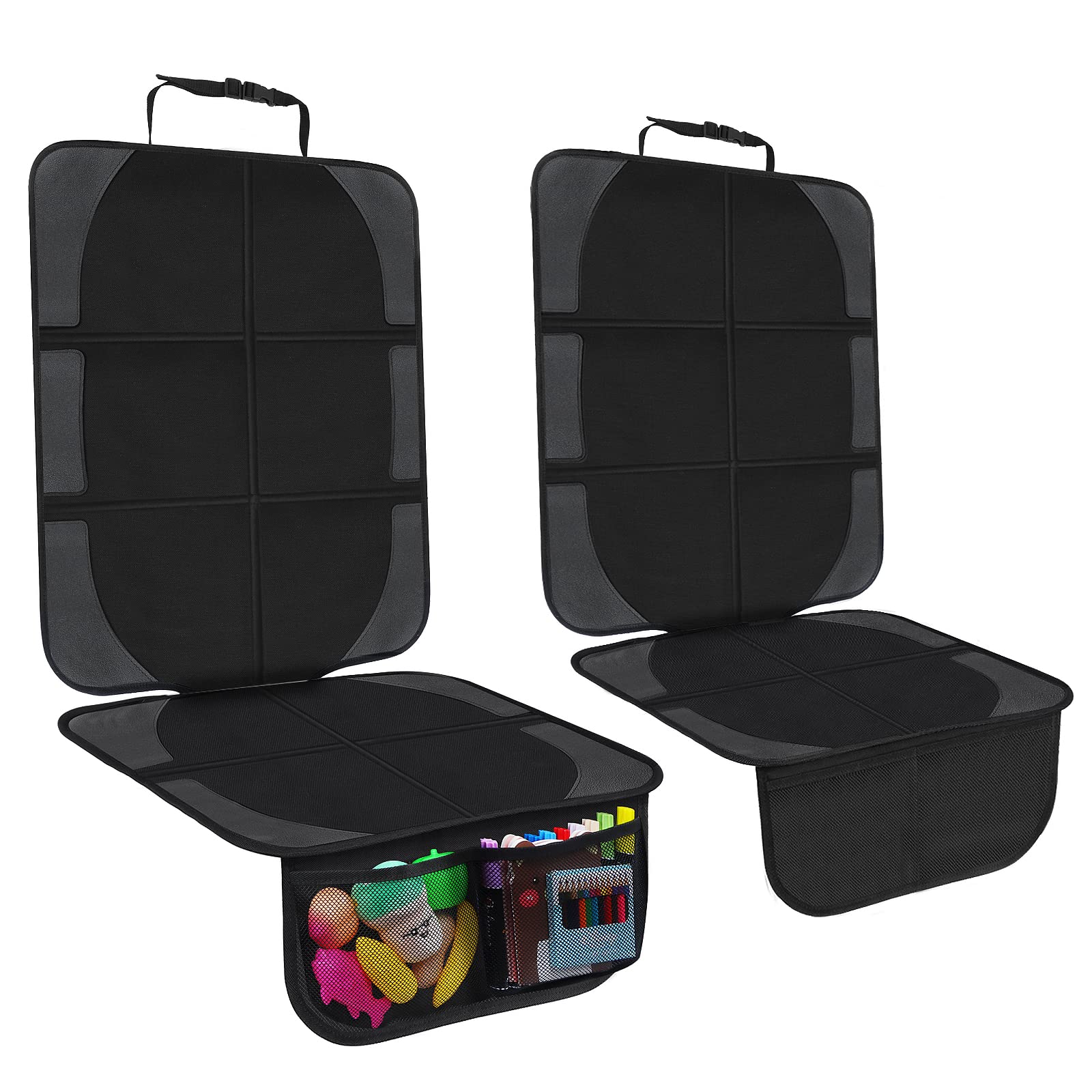**Maliton 2-Pack Waterproof Car Seat Protectors for Child Safety - 600D Fabric, Non-Slip Backing & Storage Pockets - Perfect for Leather Seats, SUVs, and Family Vehicles**    *(Ideal for protecting car seats from spills, stains, and wear while keeping essentials organized during road trips and daily commutes.)*