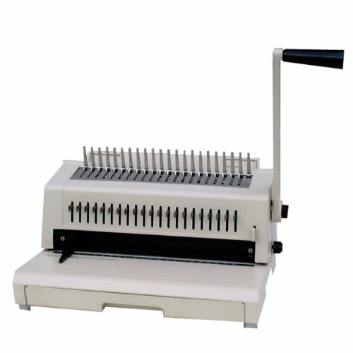 ABC Office 213PB Plastic Comb & Twin Loop Wire Binding Machine - Heavy Duty for Documents, Reports, Presentations - Perfect for Office, School, and Professional Use
