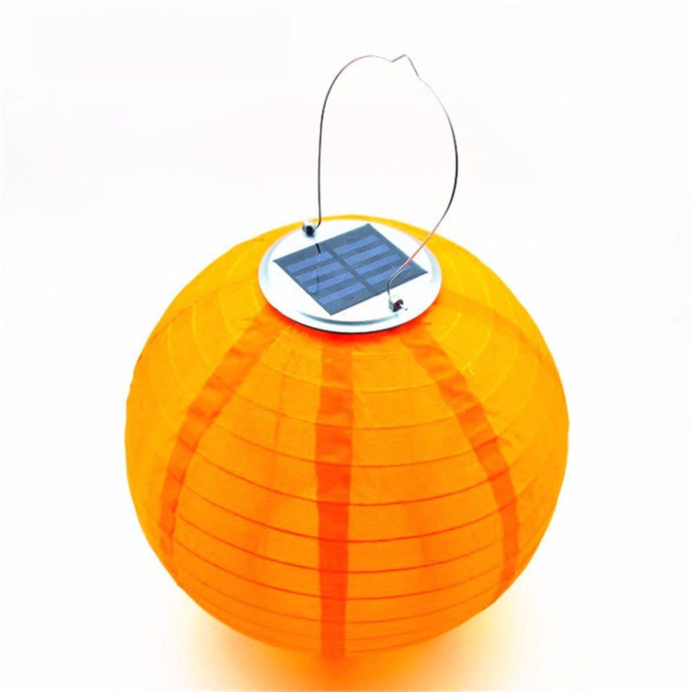 Solar Hanging Lantern - Waterproof Outdoor Garden Decor for Wedding, Mid-Autumn Festival & Patio Lighting (Orange) | Perfect for Backyard, Pathway & Party Decoration